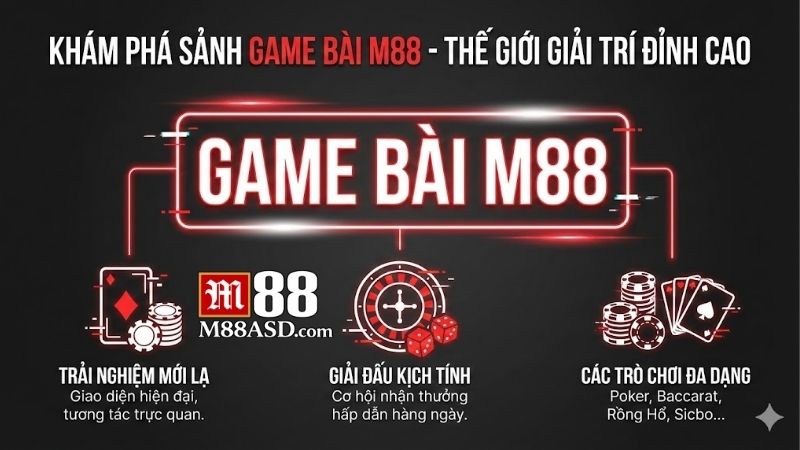 Game bài M88 - Khám phá sảnh cược đẳng cấp quốc tế 1 Game bài M88 - Khám phá sảnh cược đẳng cấp quốc tế